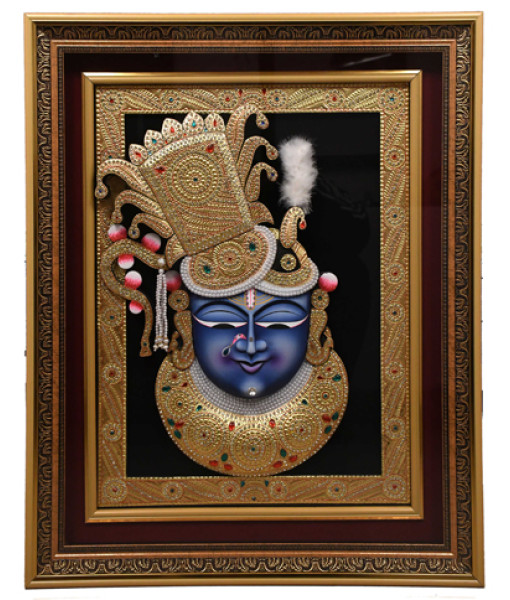 Shrinathji Golden Embossed Painting
