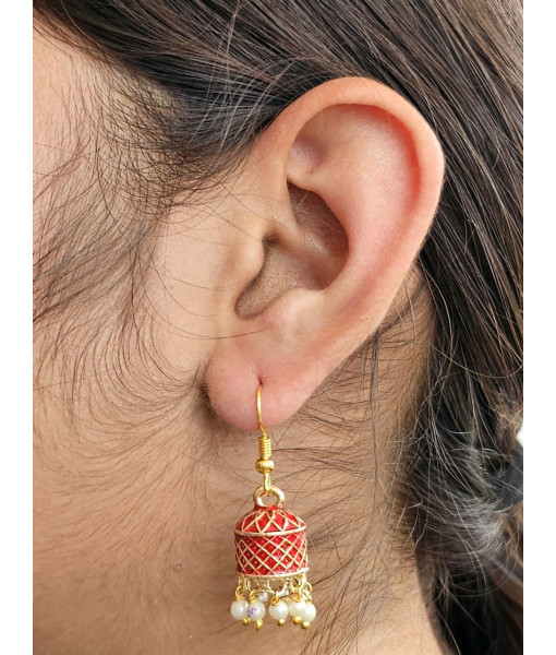 Traditional Imitation Jhumki Set - Handcrafted Jewelry