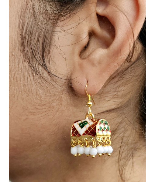 Elegant Meenakari Earrings - Traditional Indian Jewelry