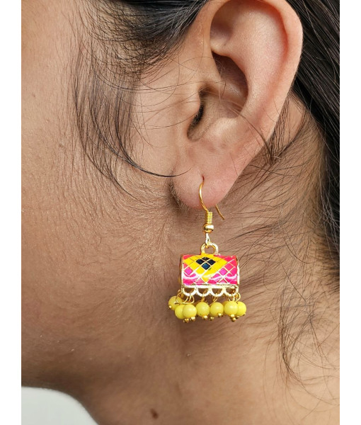 Elegant Meenakari Earrings - Traditional Indian Jewelry