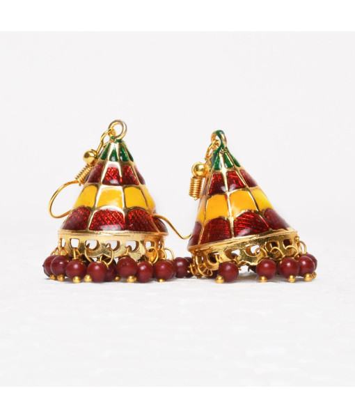 Antique Jhumki Set – Traditional South Indian Earrings