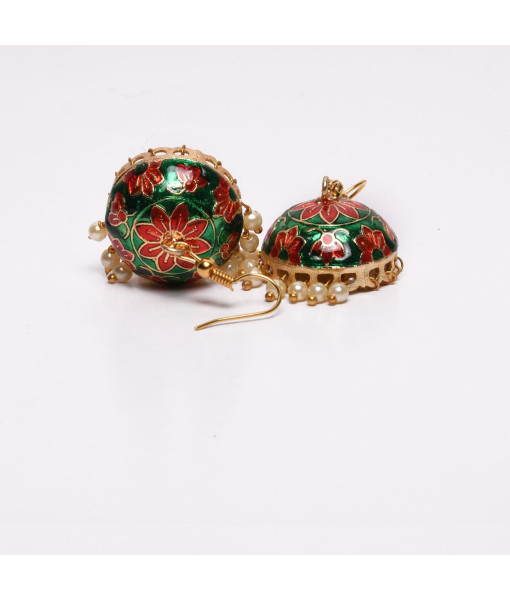 Pearl Kundan Jhumki Set – Wedding Earrings for Women
