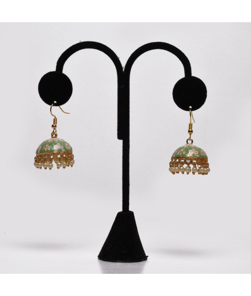 Pearl Kundan Jhumki Set – Wedding Earrings for Women