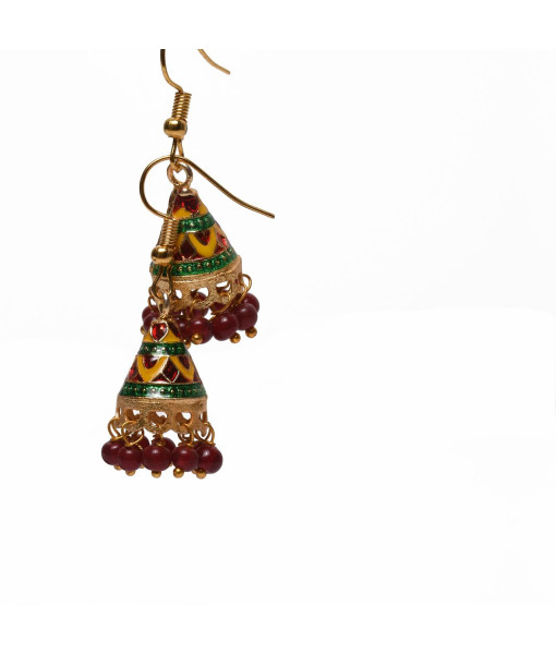 Traditional Imitation Jhumki Set - Handcrafted Jewelry