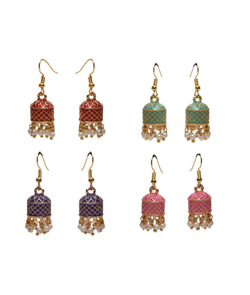 Traditional Imitation Jhumki Set - Handcrafted Jewelry