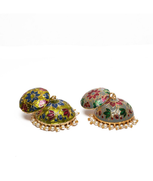 Vintage Imitation Jhumki Set - Traditional Handcrafted Jewelry | Sanaatani