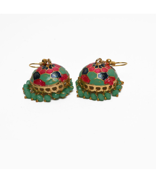 Vintage Imitation Jhumki Set - Traditional Handcrafted Jewelry | Sanaatani
