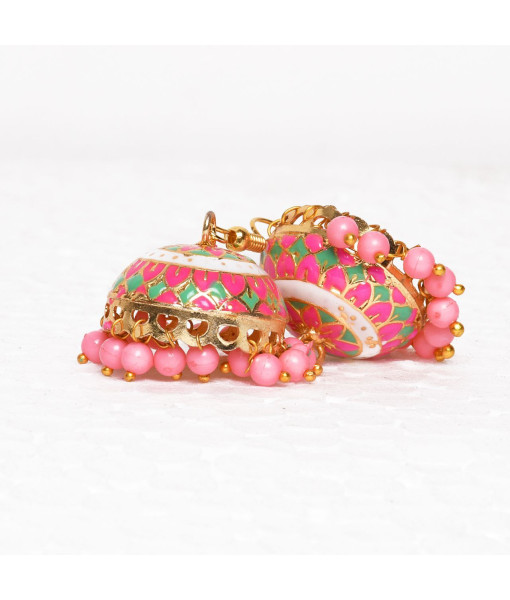Elegant Meenakari Earrings Jhumki Set – Traditional Indian Jewelry | Sanaatani.in