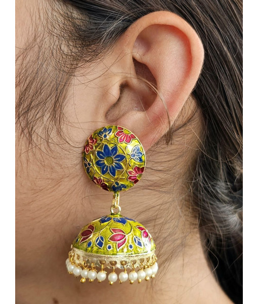 Vintage Imitation Jhumki Set - Traditional Handcrafted Jewelry | Sanaatani