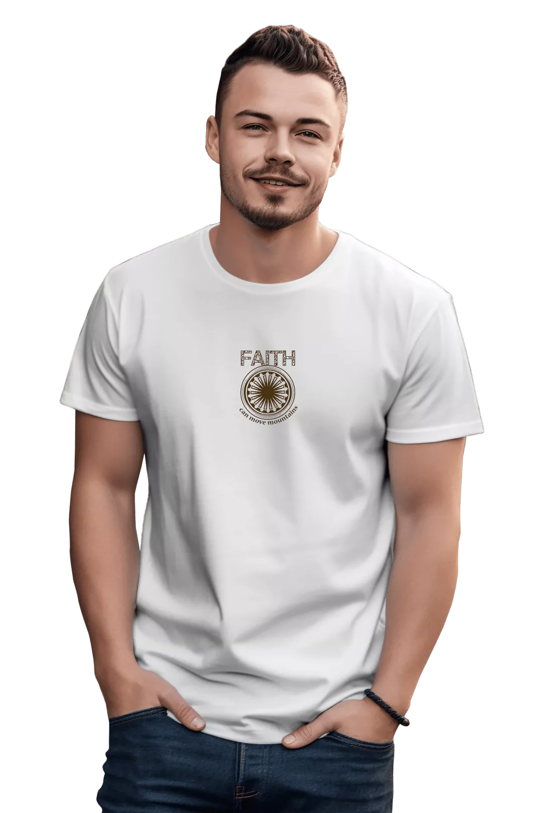Faith Can Move Mountain Printed T-Shirt - Image 9