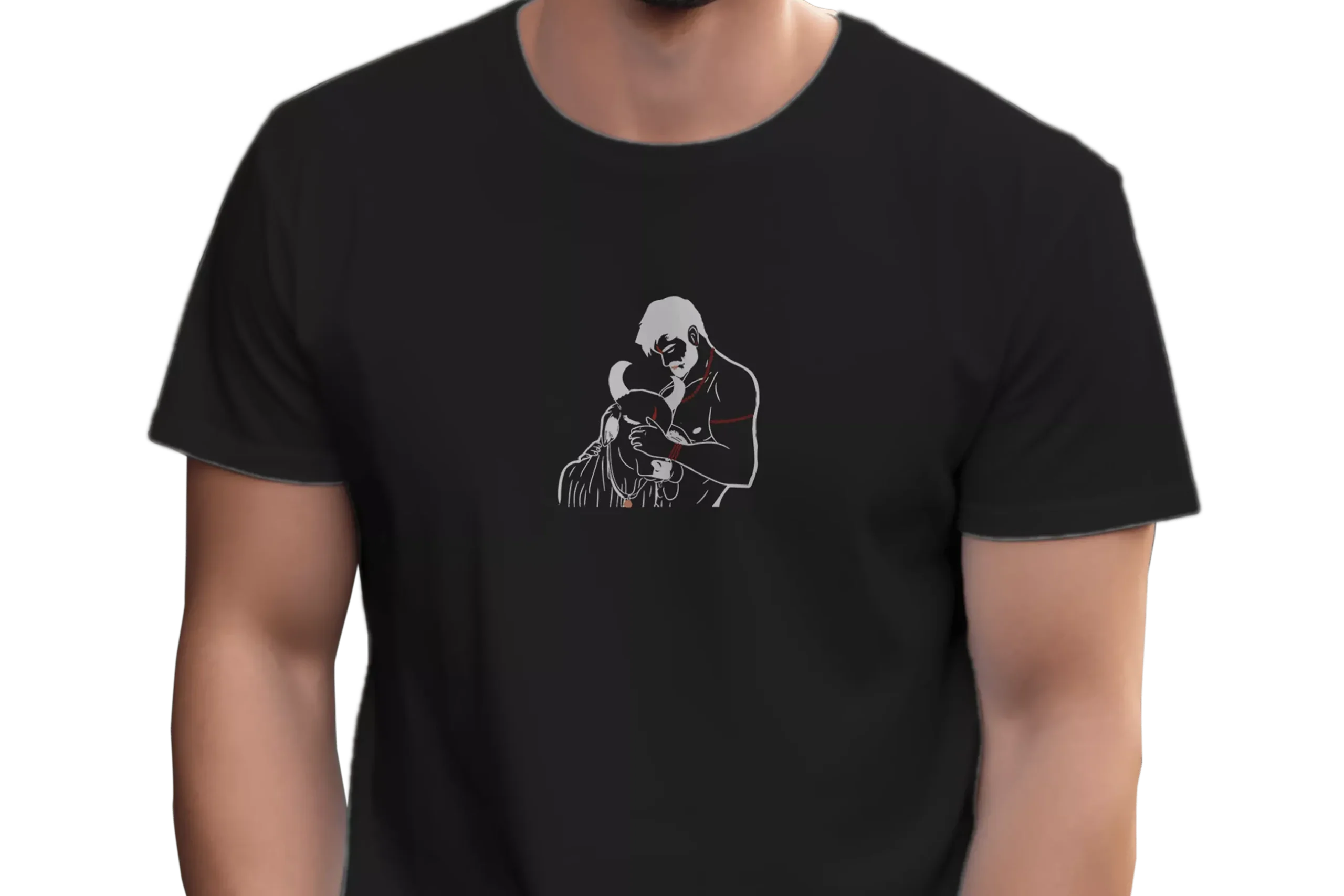 Nandi And Mahadev Print T-Shirt - Image 20