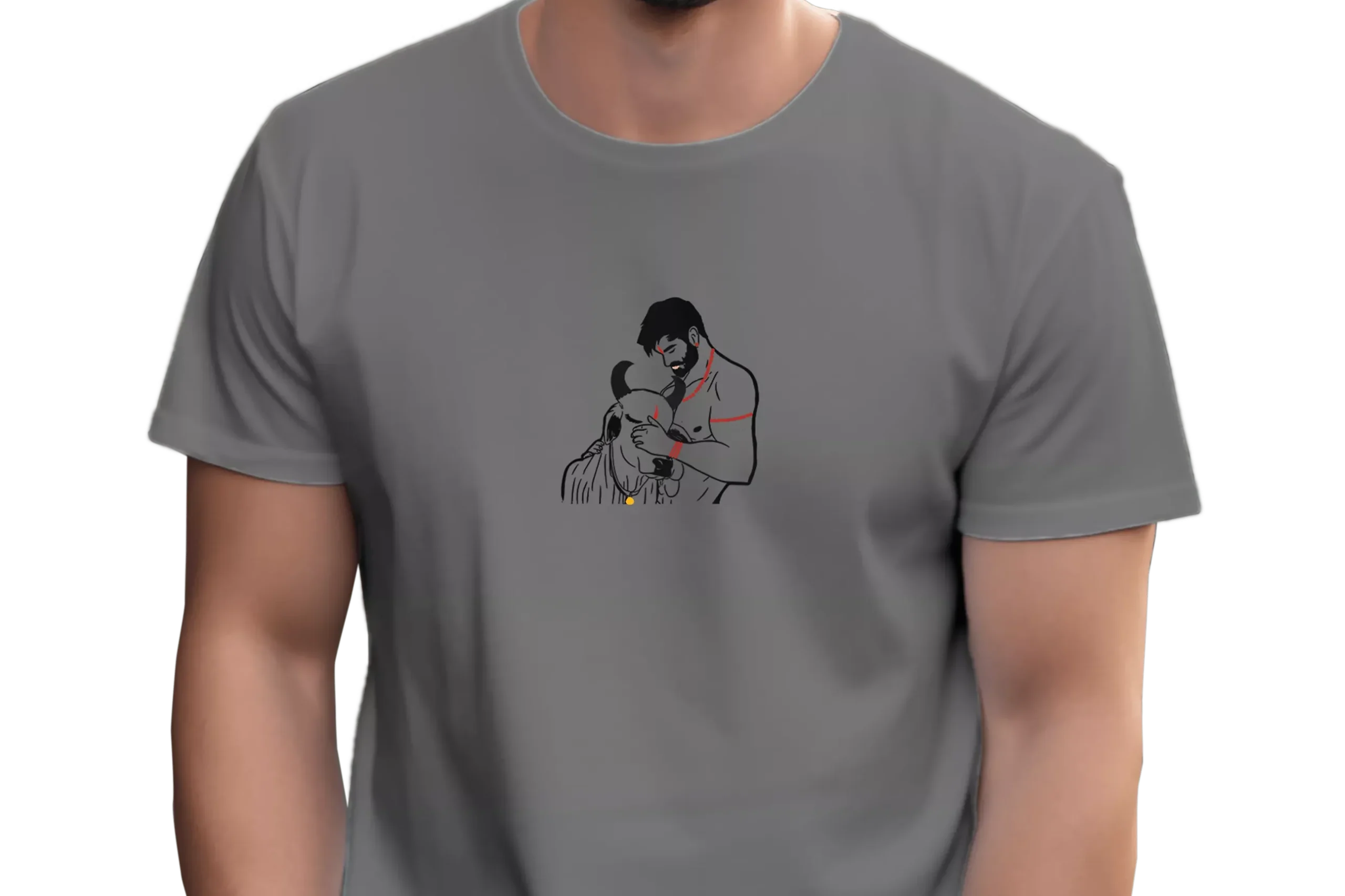 Nandi And Mahadev Print T-Shirt - Image 21