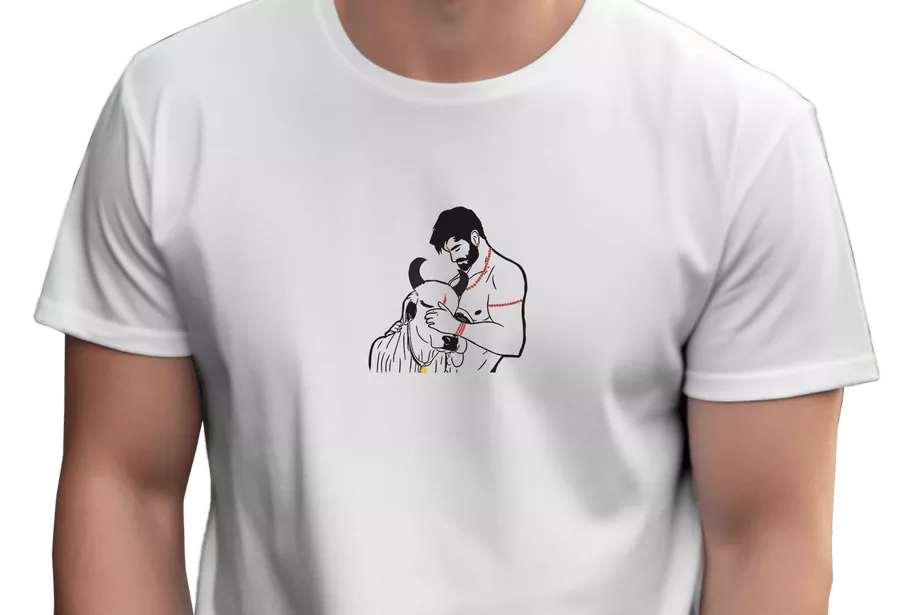 Nandi And Mahadev Print T-Shirt - Image 7