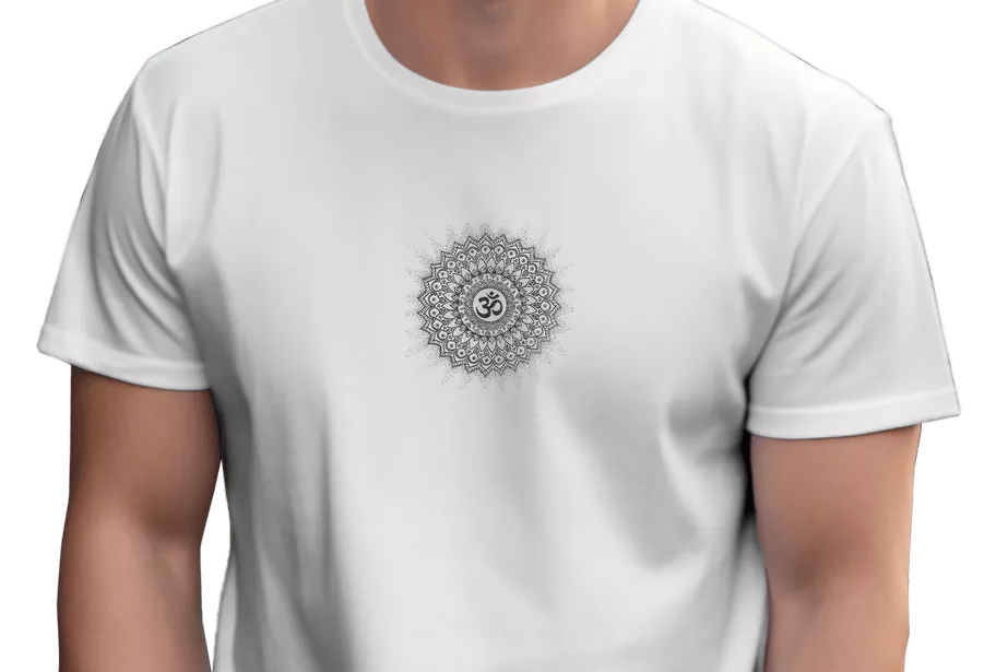 Om Print T-Shirt - Image 5