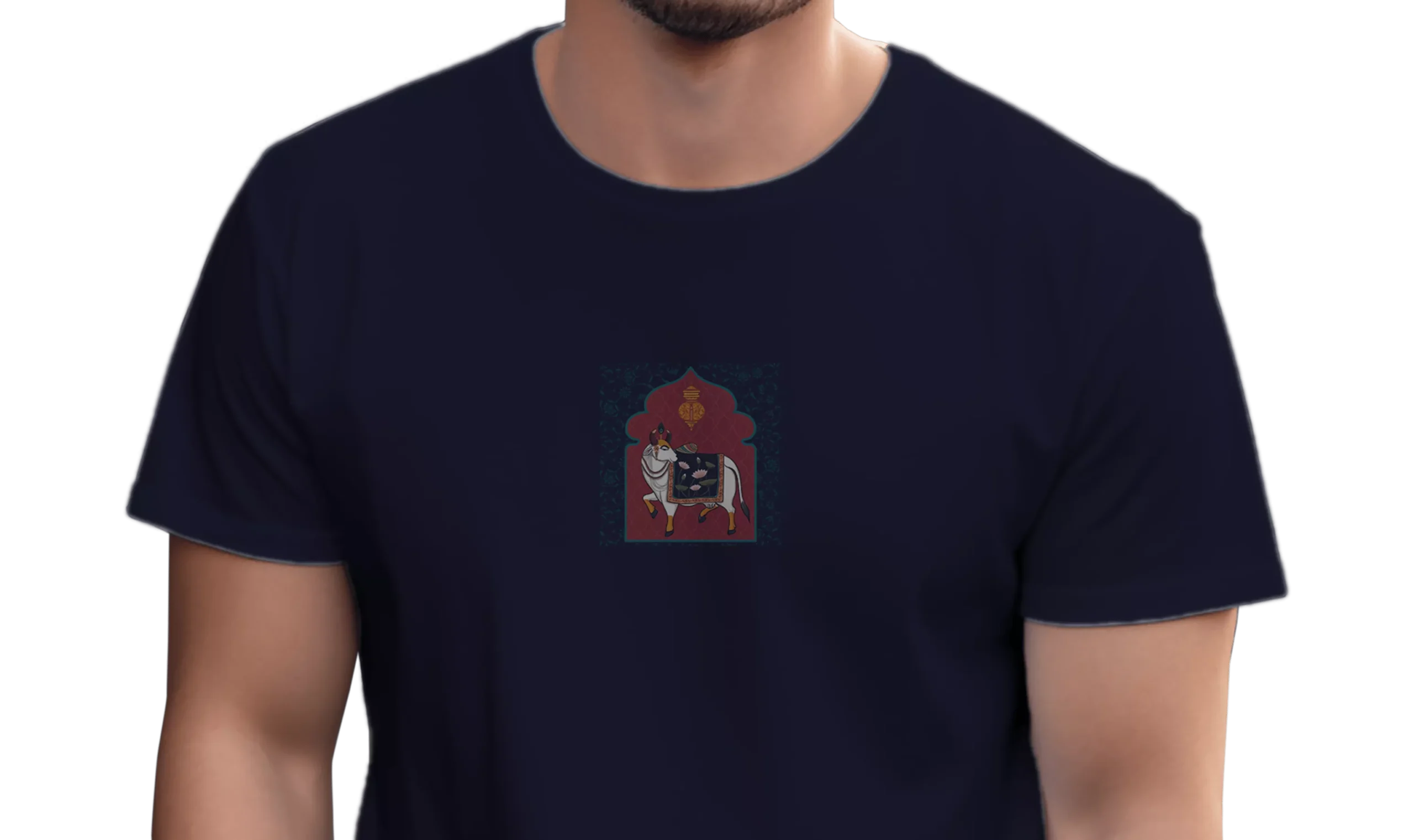 Cow Pichhwai Print T-Shirt - Image 31