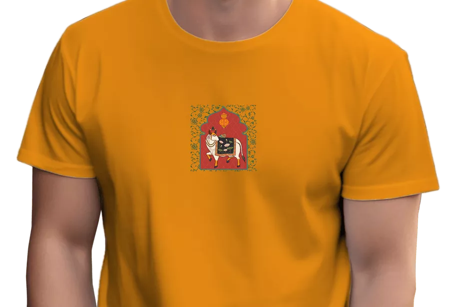Cow Pichhwai Print T-Shirt - Image 4