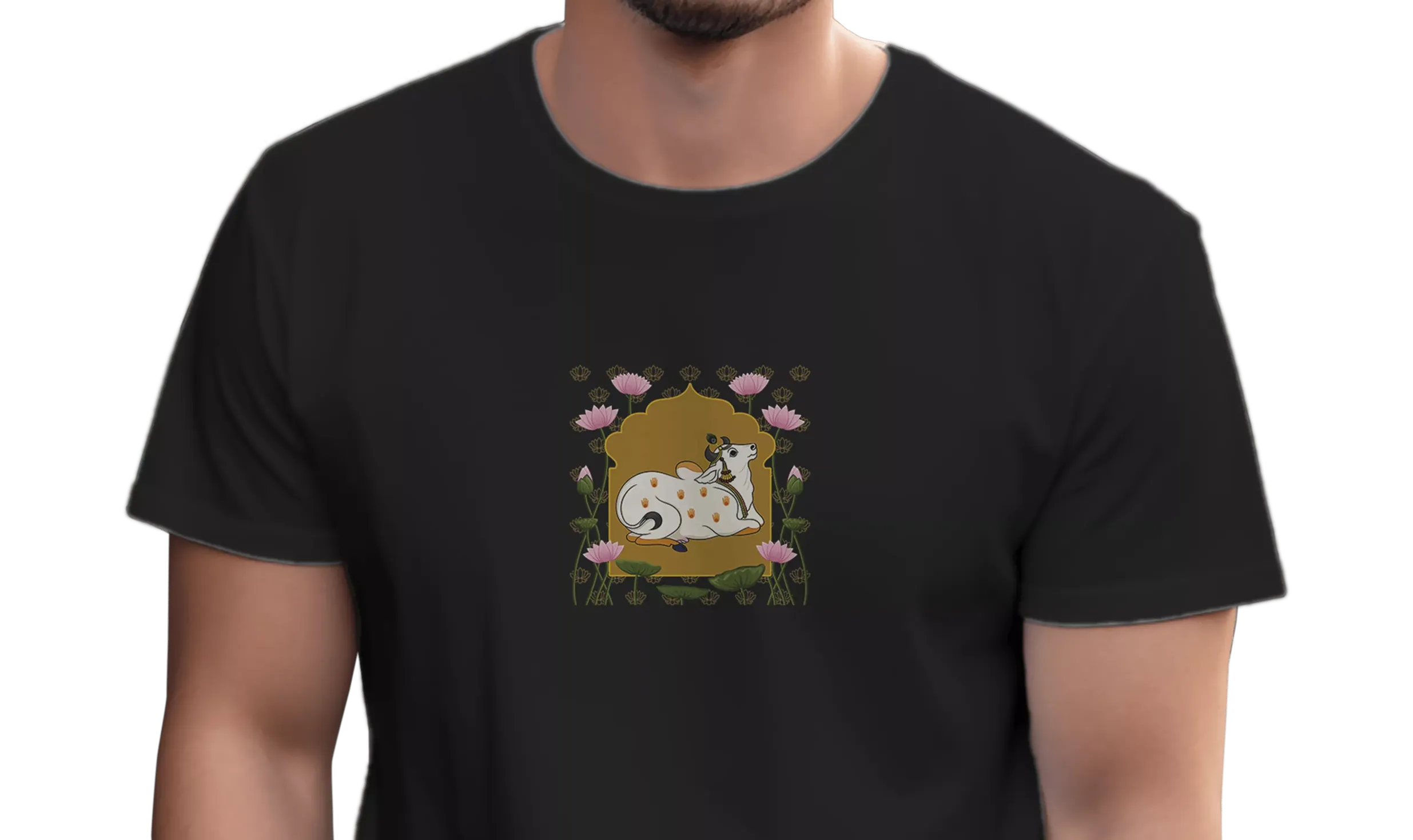Cow Pichhwai Print T-Shirt - Image 15