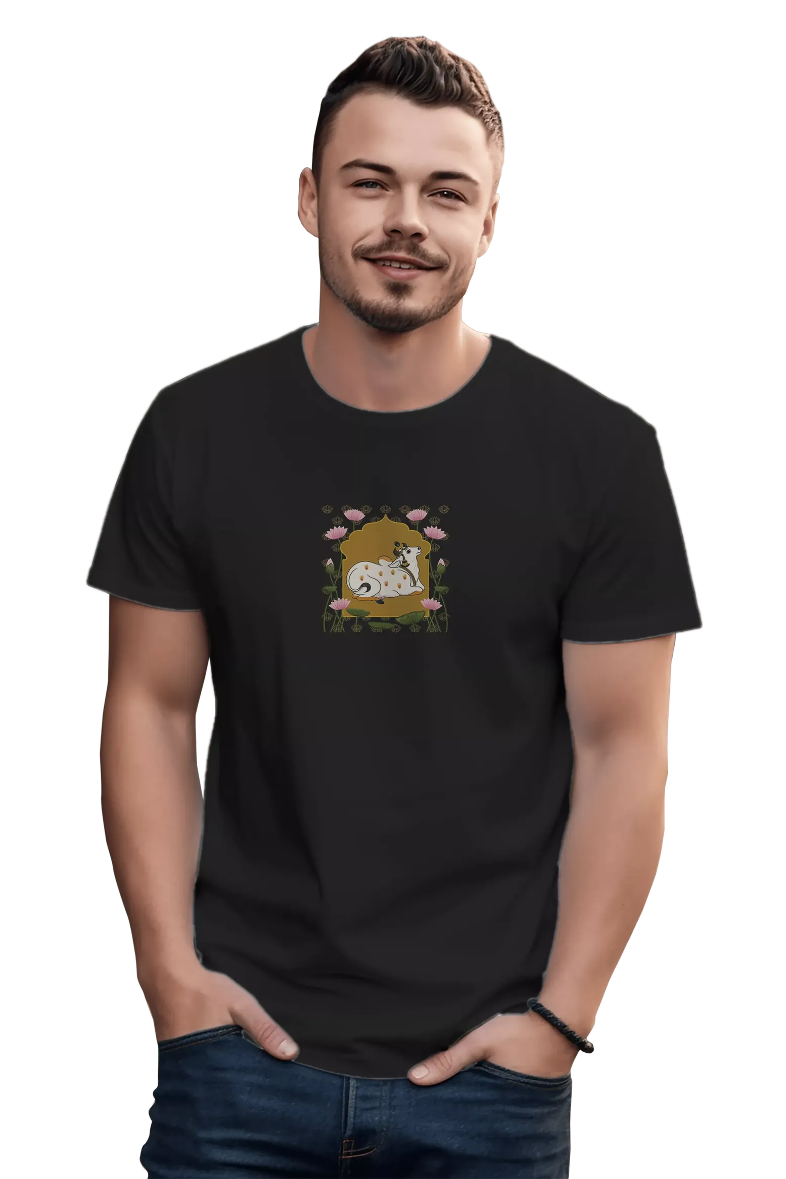 Cow Pichhwai Print T-Shirt - Image 14