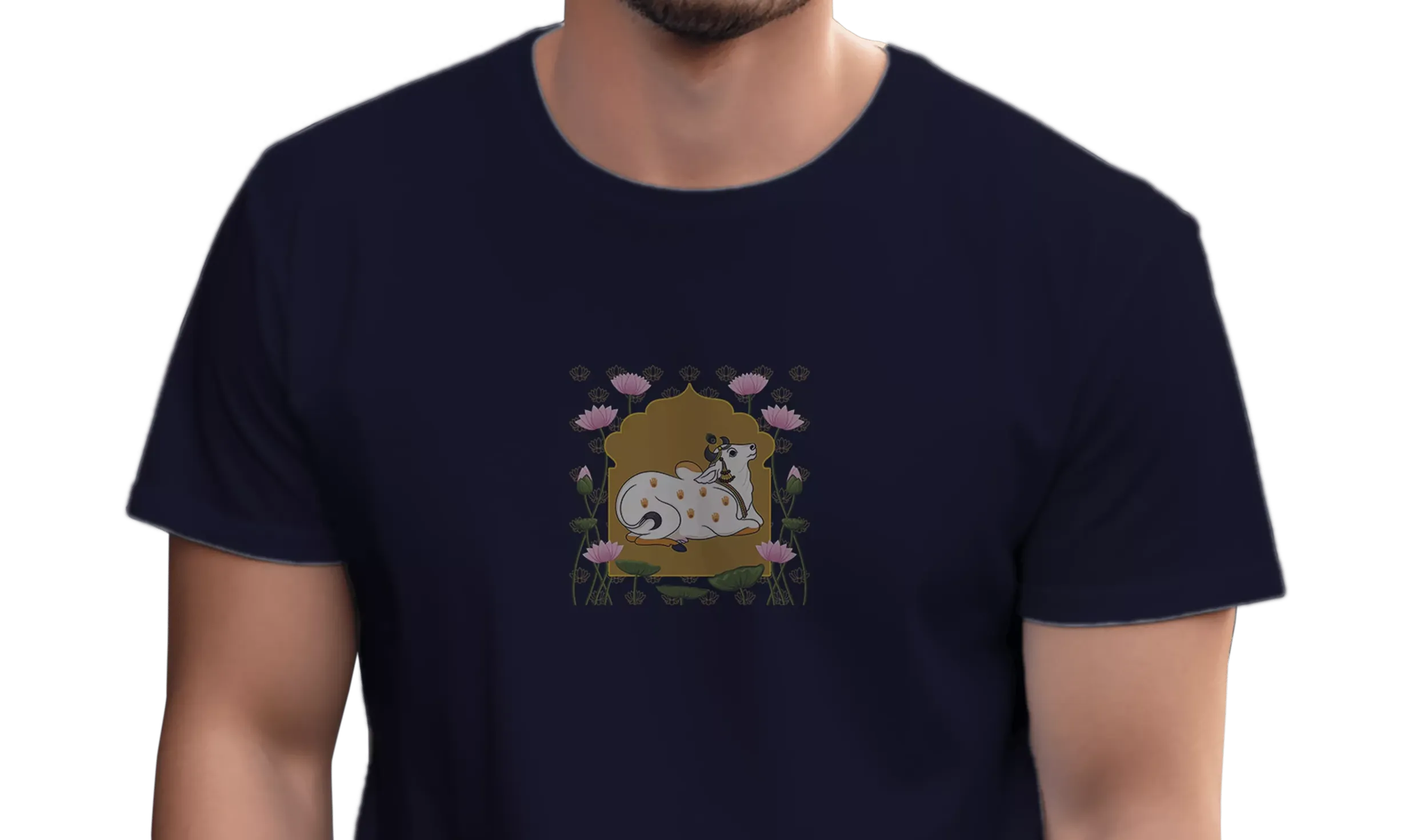 Cow Pichhwai Print T-Shirt - Image 13
