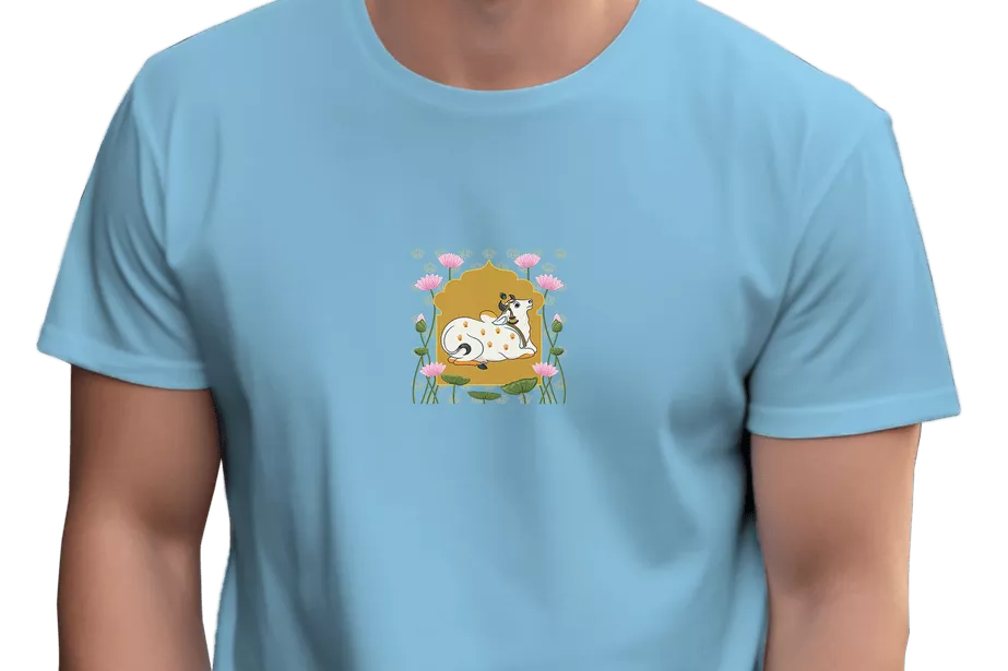 Cow Pichhwai Print T-Shirt - Image 9
