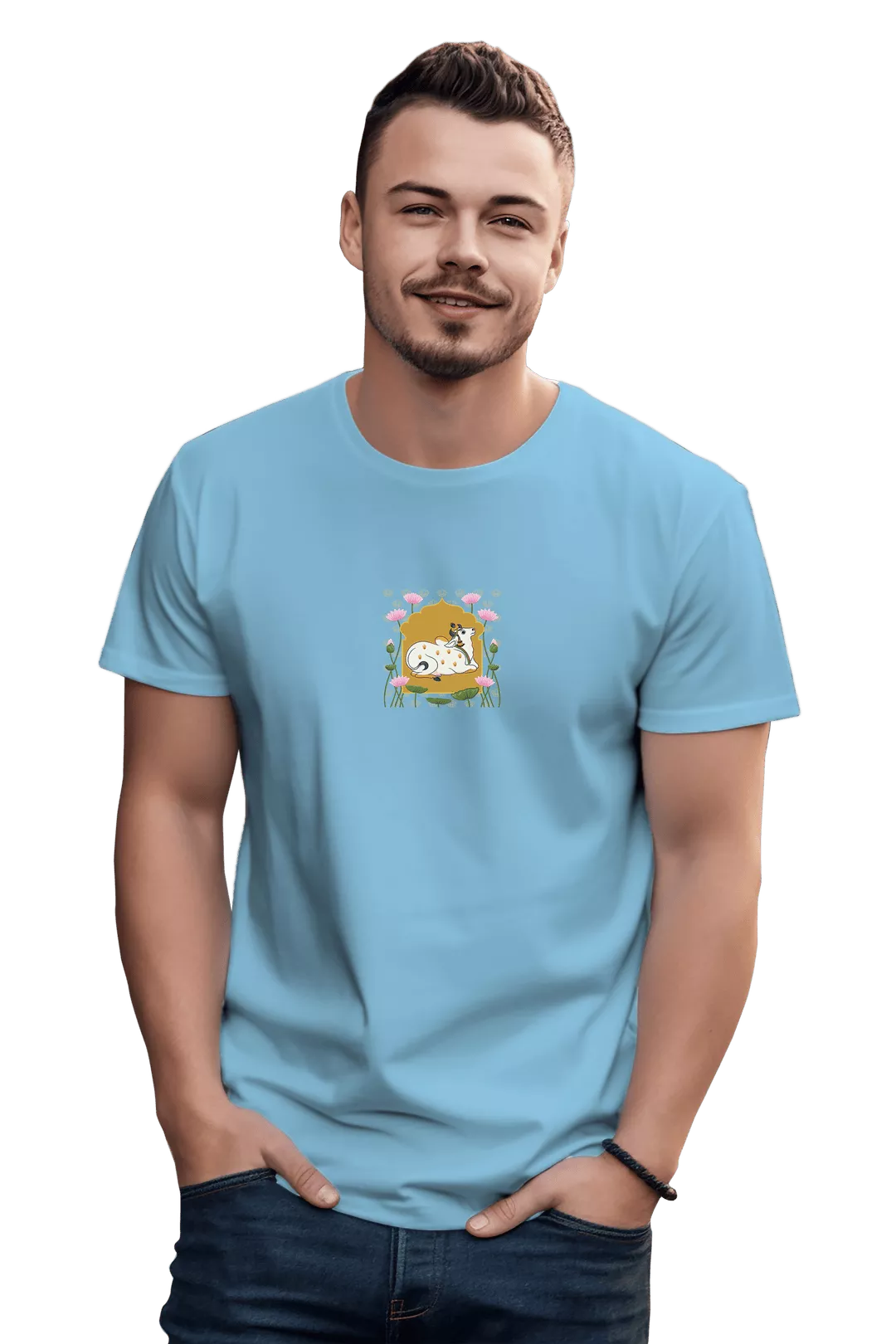 Cow Pichhwai Print T-Shirt - Image 8