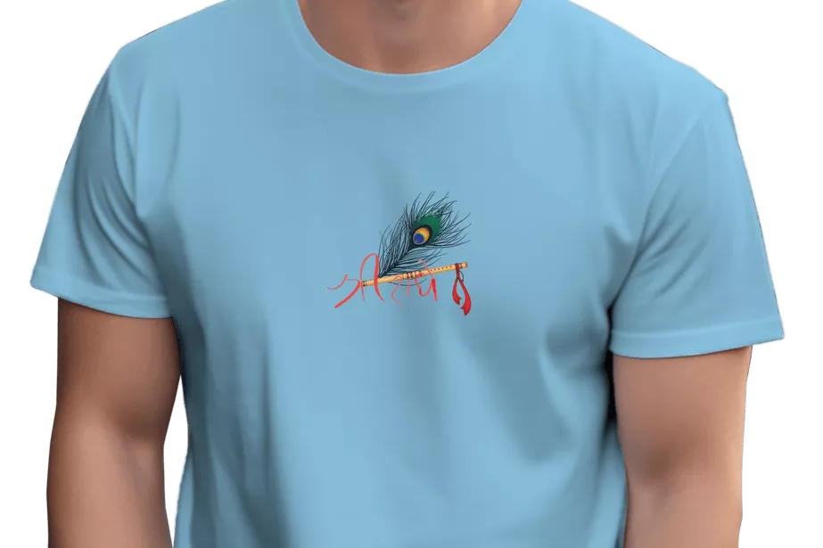 Shree Radhe Morpankh print T-Shirt - Image 27