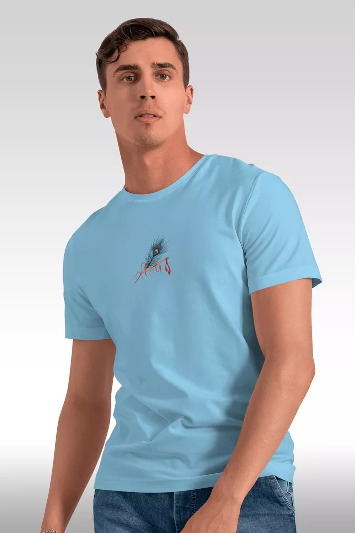 Shree Radhe Morpankh print T-Shirt - Image 23