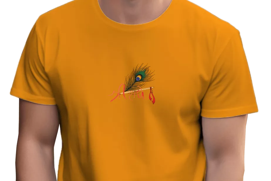 Shree Radhe Morpankh print T-Shirt - Image 11