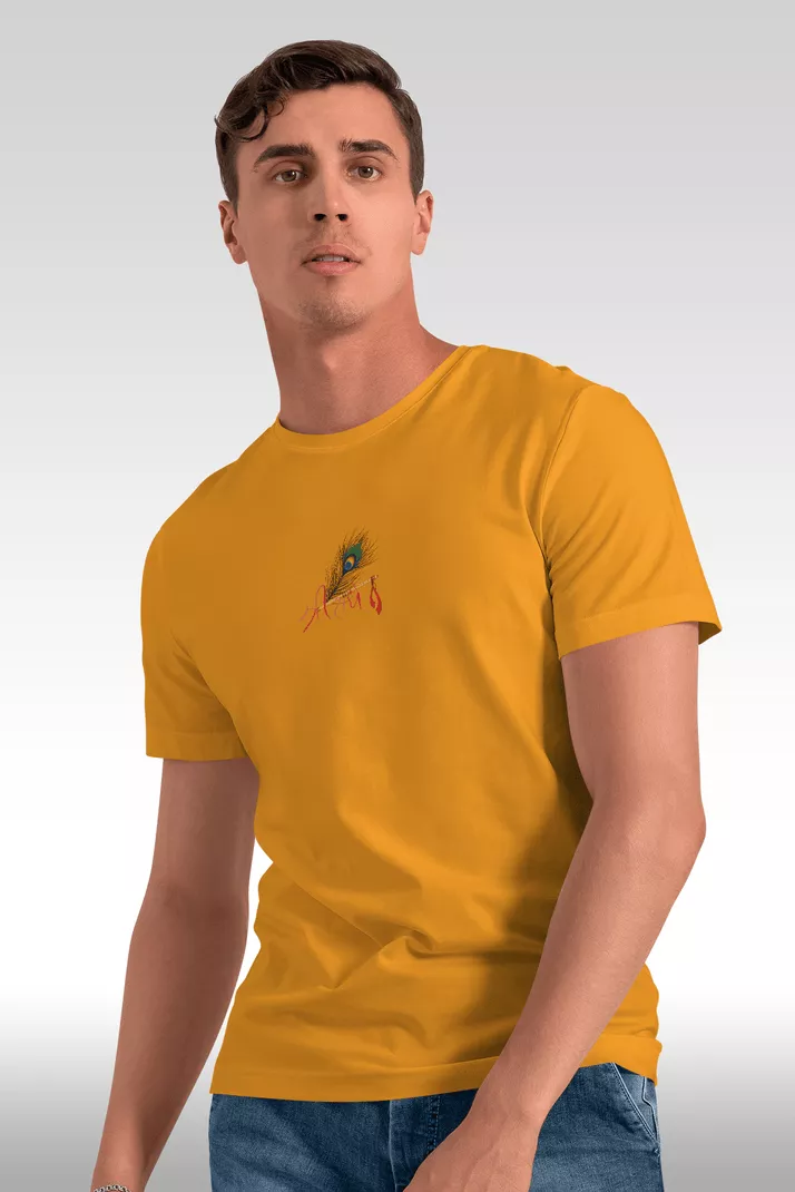 Shree Radhe Morpankh print T-Shirt - Image 9