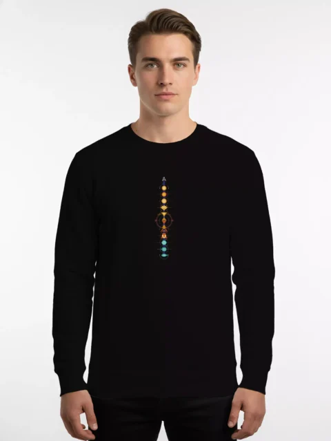Dashavatar Symbols Crewneck Sweatshirt - Lord Vishnu | Sanaatani
