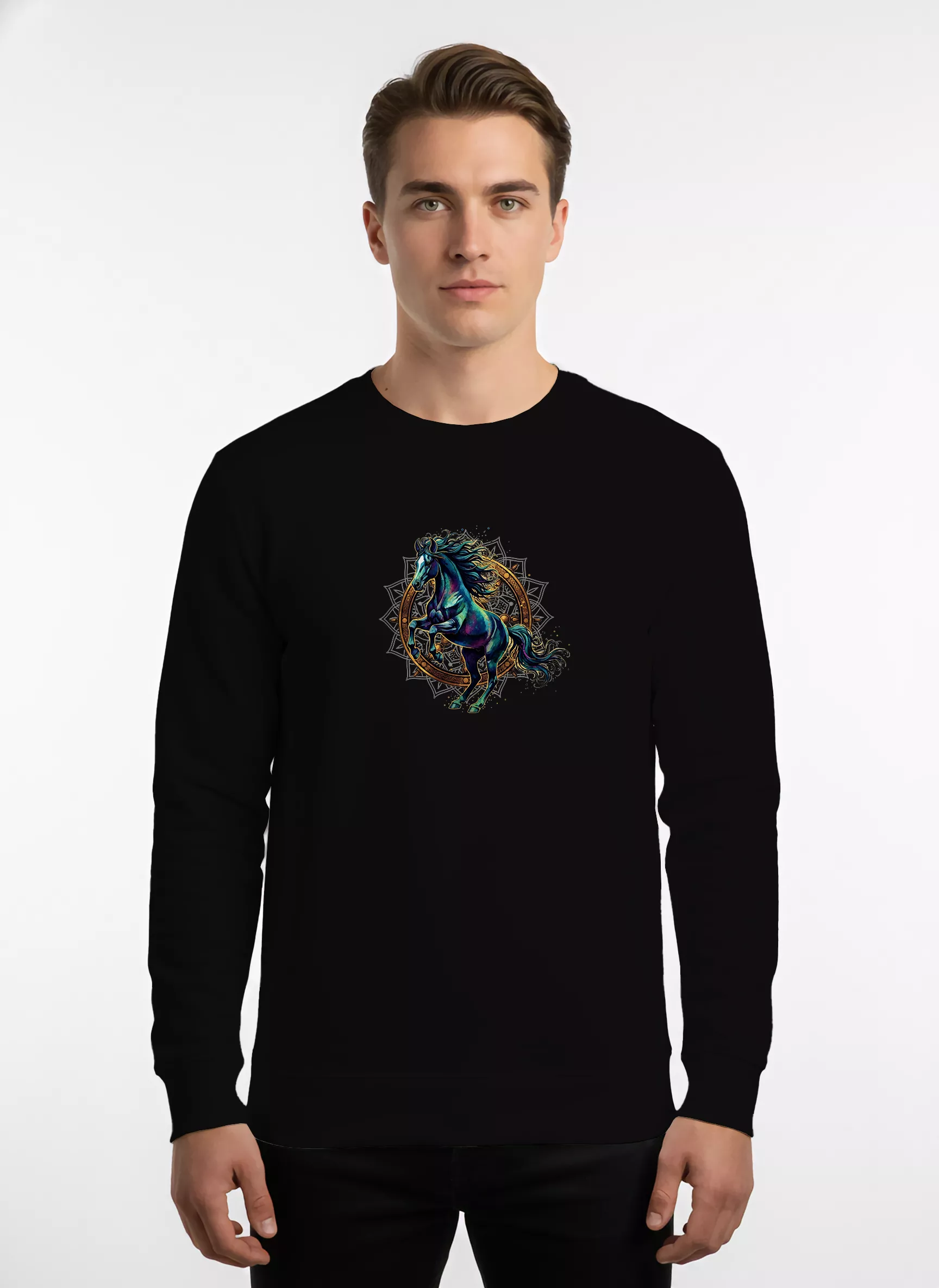 Marwari Horse Iconic Graphics Sweatshirt - Rajasthan Nobility | Sanaatani - Image 3