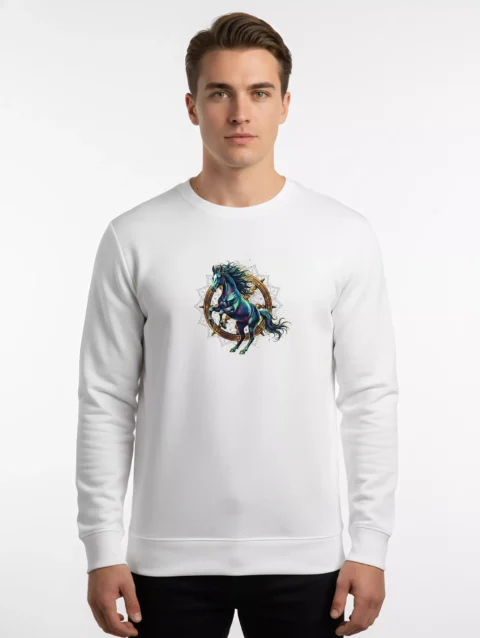 Marwari Horse Iconic Graphics Sweatshirt - Rajasthan Nobility | Sanaatani